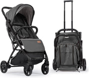 Compact Baby Pushchair One-Hand Fold Reclining Travel Buggy 0-15kg Grey