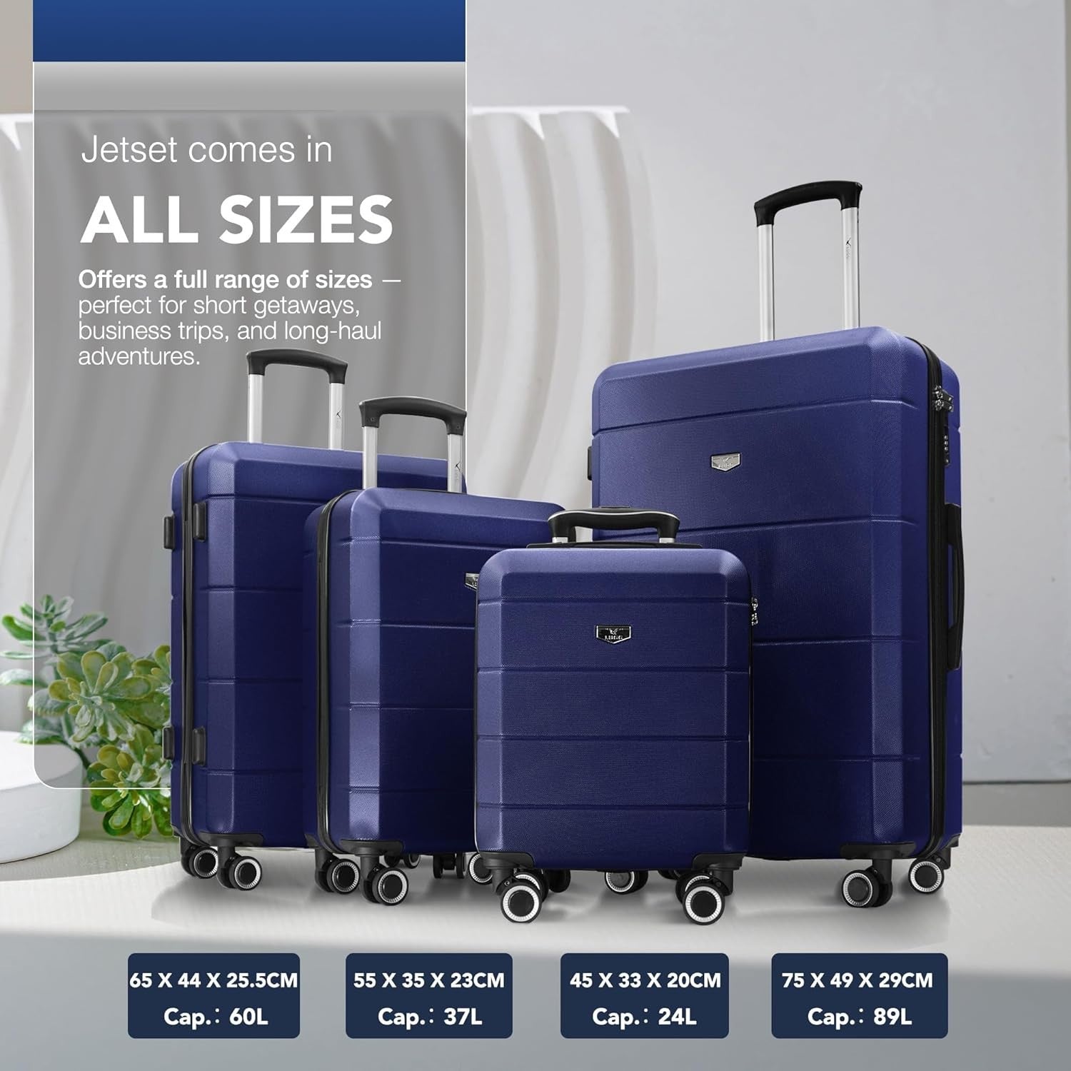 Large Checked Travel Suitcase 28” ABS Hard Shell 4 Wheel Spinner TSA