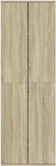 Modern Oak Storage Cabinet 60x35x180cm – 2-Door Tall Cupboard Unit