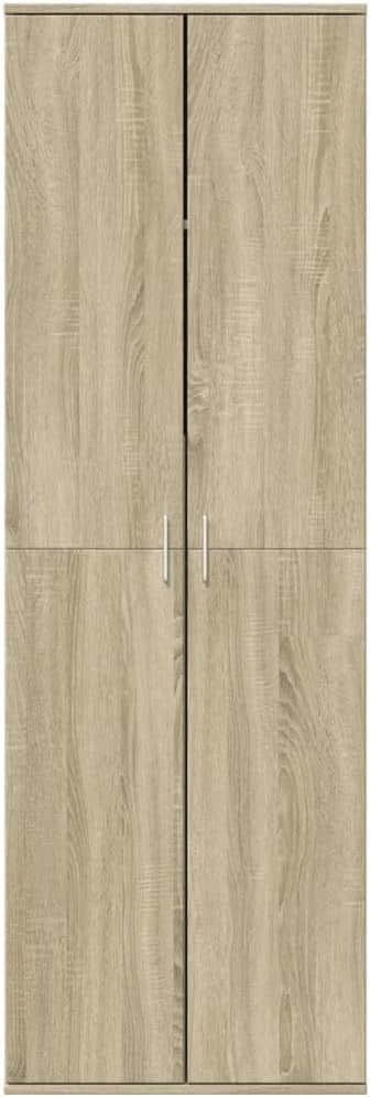 Modern Oak Storage Cabinet 60x35x180cm – 2-Door Tall Cupboard Unit