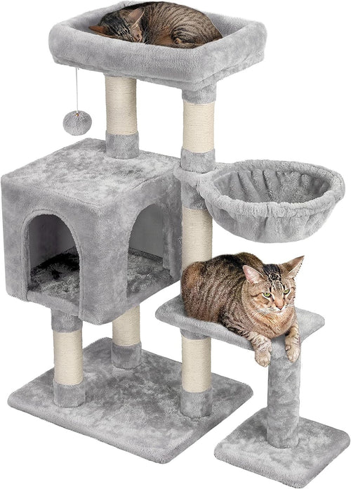 Cat Tree Tower 96cm With Large Perch Condo Scratching Posts Indoor