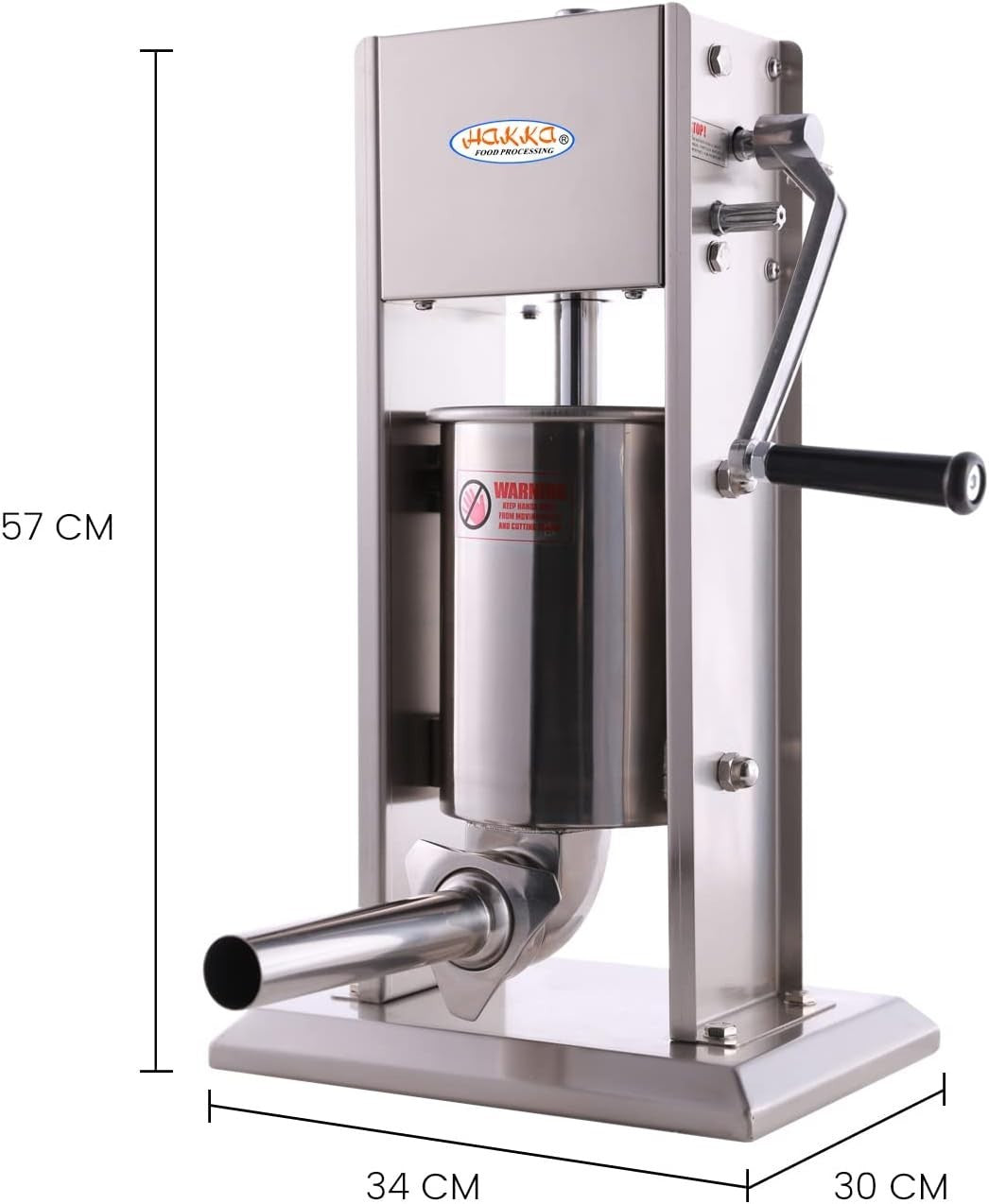 3L Manual Sausage Stuffer Stainless Steel Maker 4 Filling Tubes