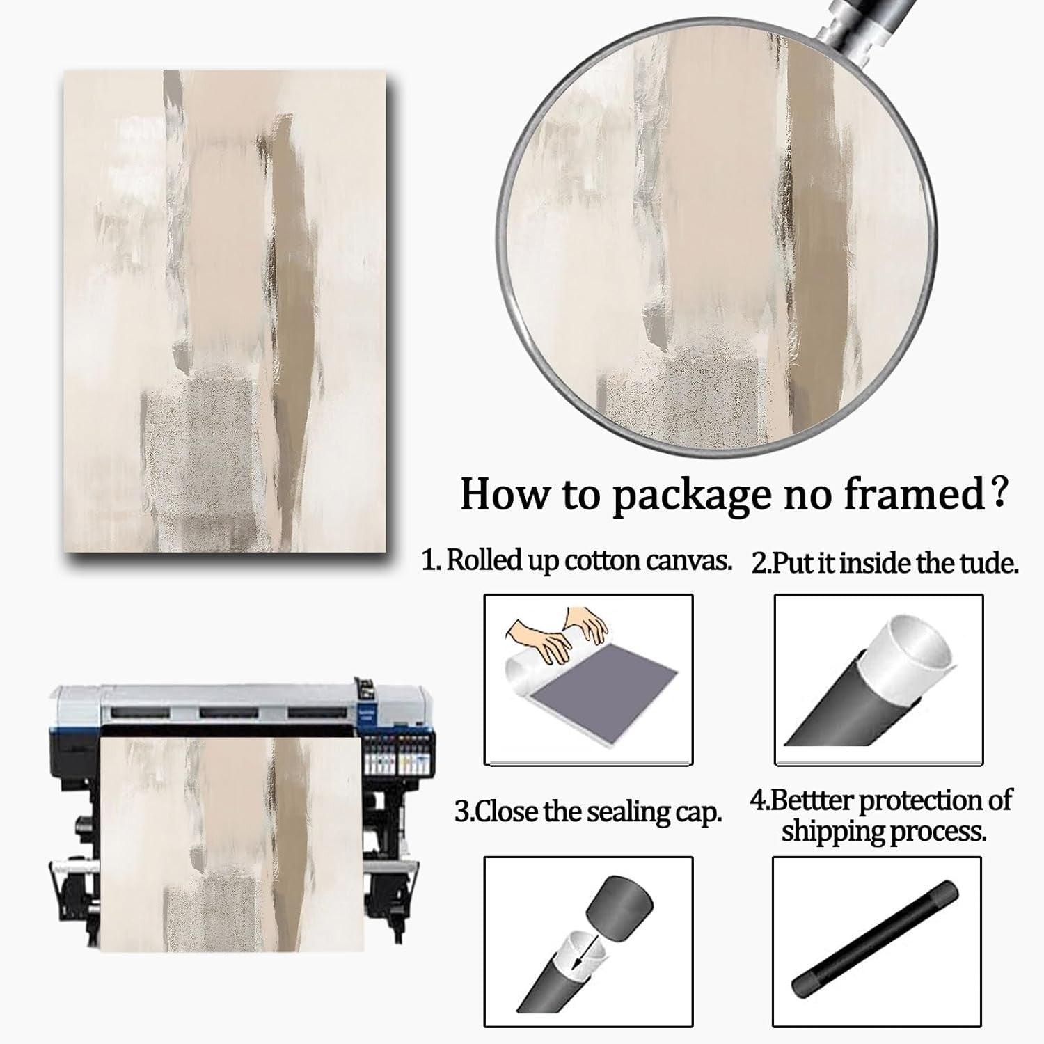 Abstract Beige Wall Art Set of 2 – Neutral Minimalist Canvas Prints 16x24
