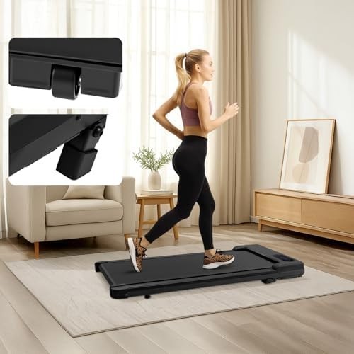 Under Desk Walking Treadmill 1-6KM/H LED Display Portable Home Office