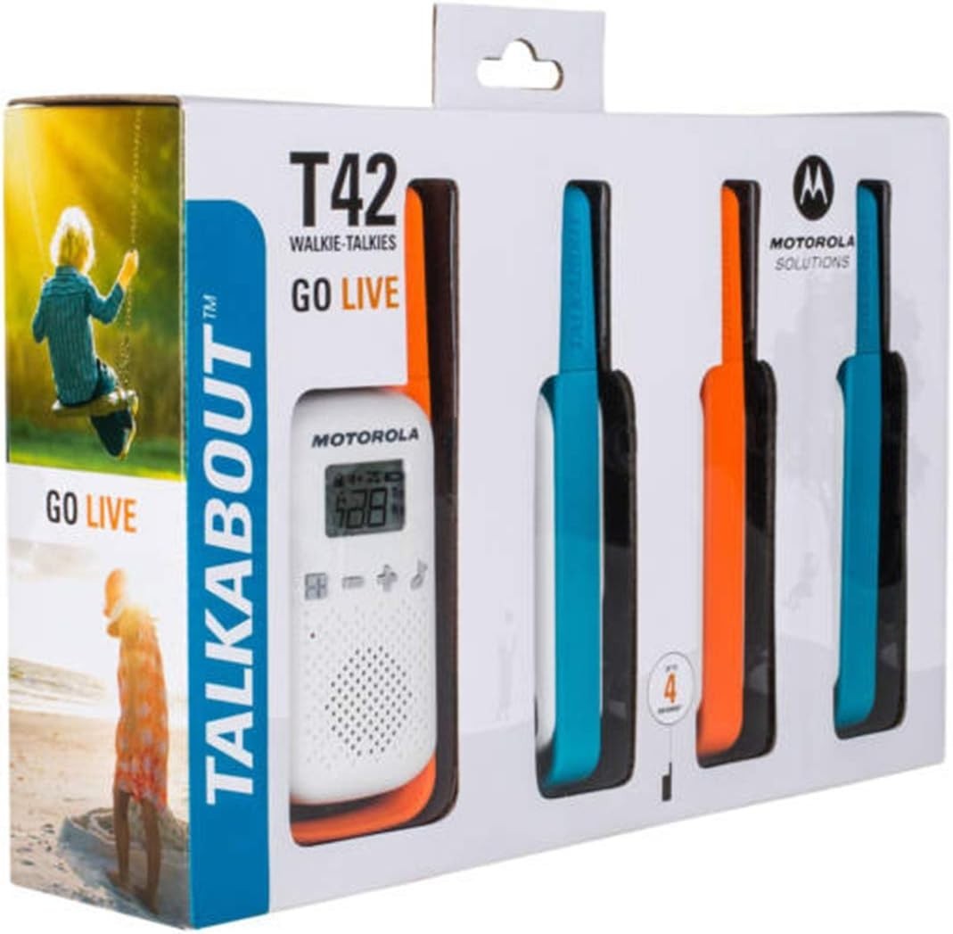 PMR446 Walkie Talkies Quad Pack Digital Display Long Range 4 Radios