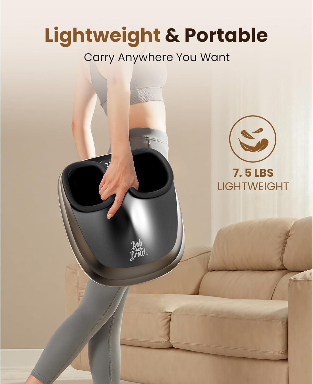 Heated Foot Massager Deep Kneading Compression Pain Relief Machine
