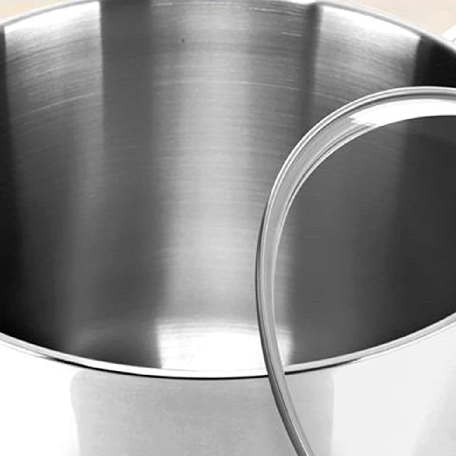 18 L Stainless Steel Stock Pot with Glass Lid Induction Ready Heavy Duty Soup