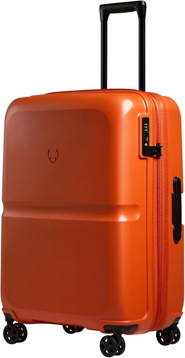 Medium Hard Shell Suitcase Expandable 4 Spinner Wheels TSA Lock 68cm Ember