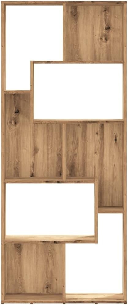 Modern Oak Bookcase Storage Rack 67x24x161cm – Durable & Stylish
