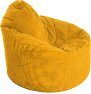 Giant Corduroy Bean Bag Chair Adults Kids Lounge Seat – Mustard XL Soft