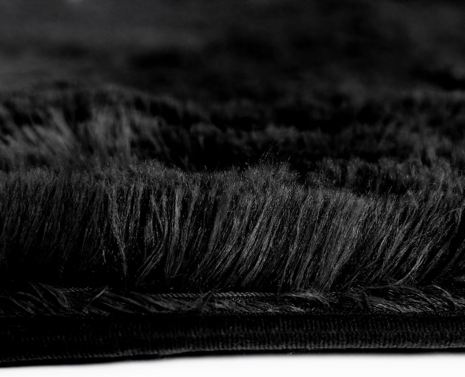 Large Black Shaggy Area Rug 160x230cm Super Soft Thick Living Room Carpet