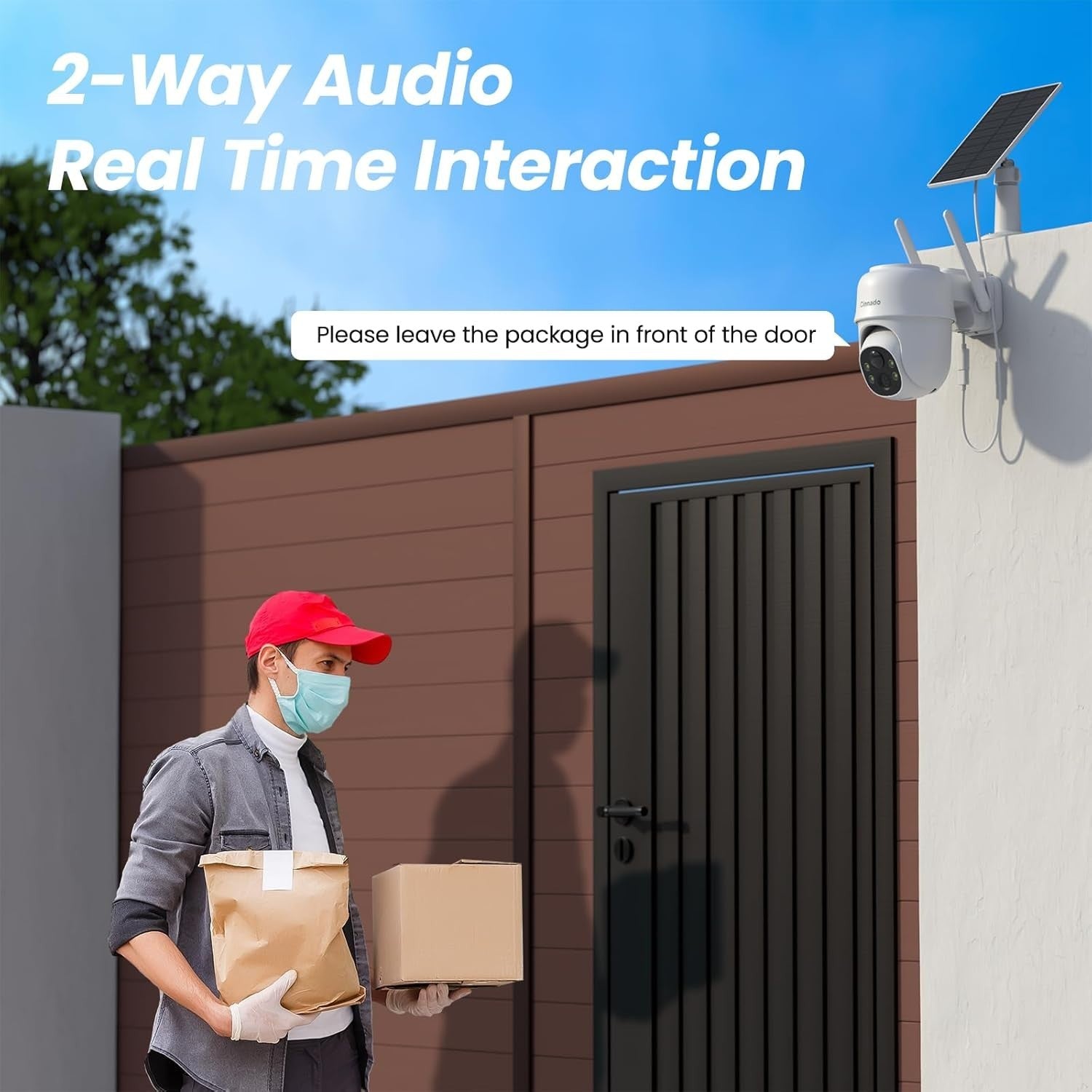 2K Solar Security Camera Wireless Outdoor PTZ Color Night Vision