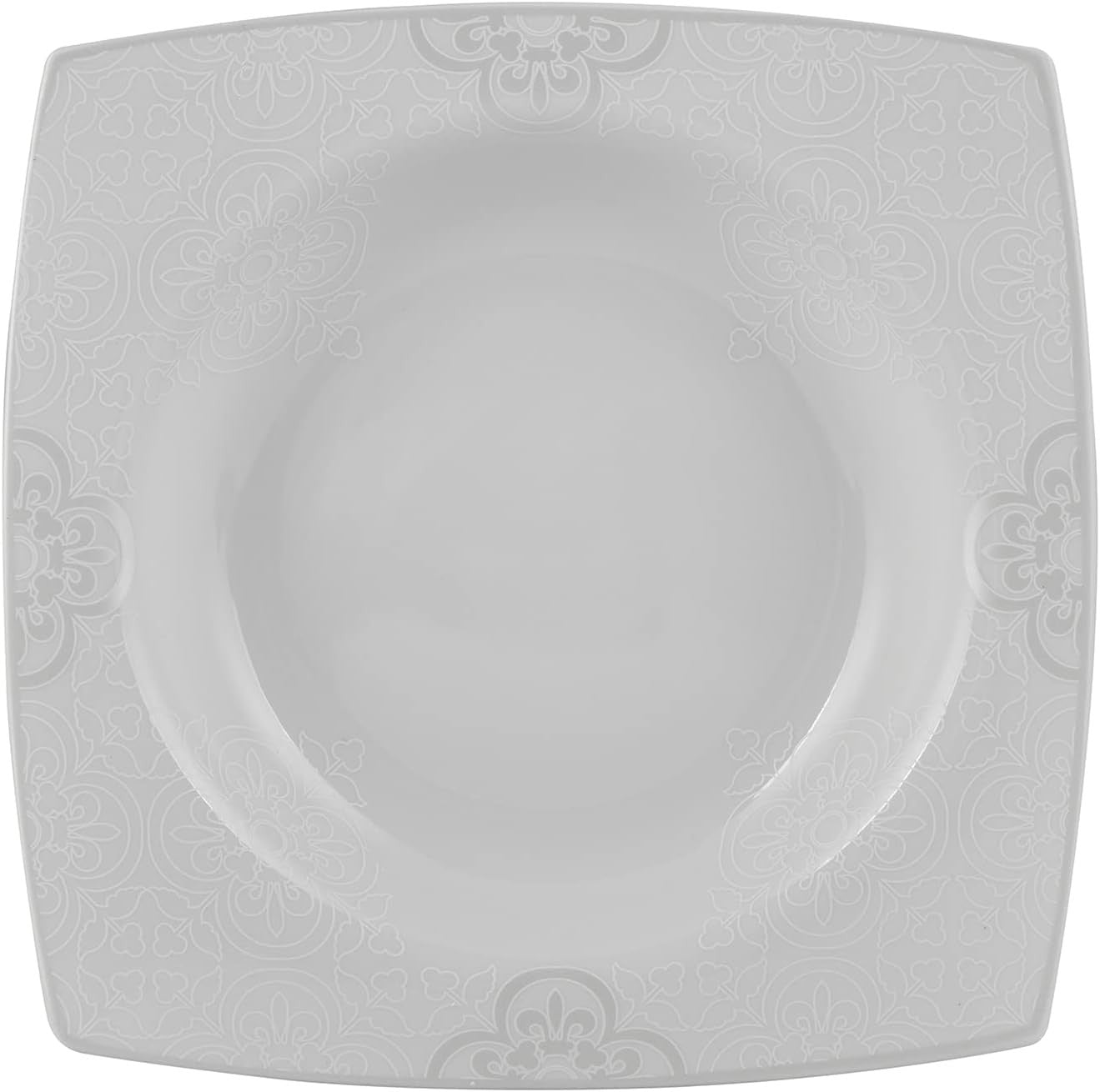 24pc White Porcelain Dinner Set Square Plates Bowls Elegant Tableware