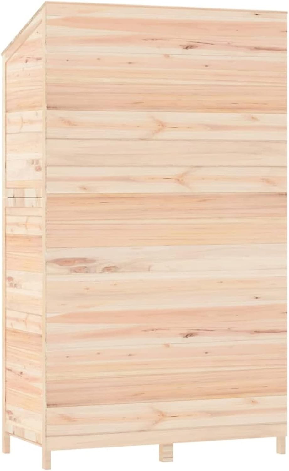 Large Solid Fir Wood Garden Shed 102x52x174.5cm Natural Outdoor Storage