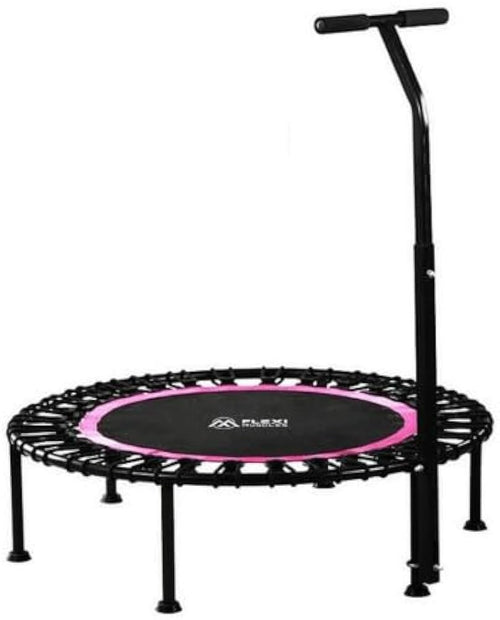 Pink 40in Indoor Workout Rebounder Trampoline Bungee Bar 330LB