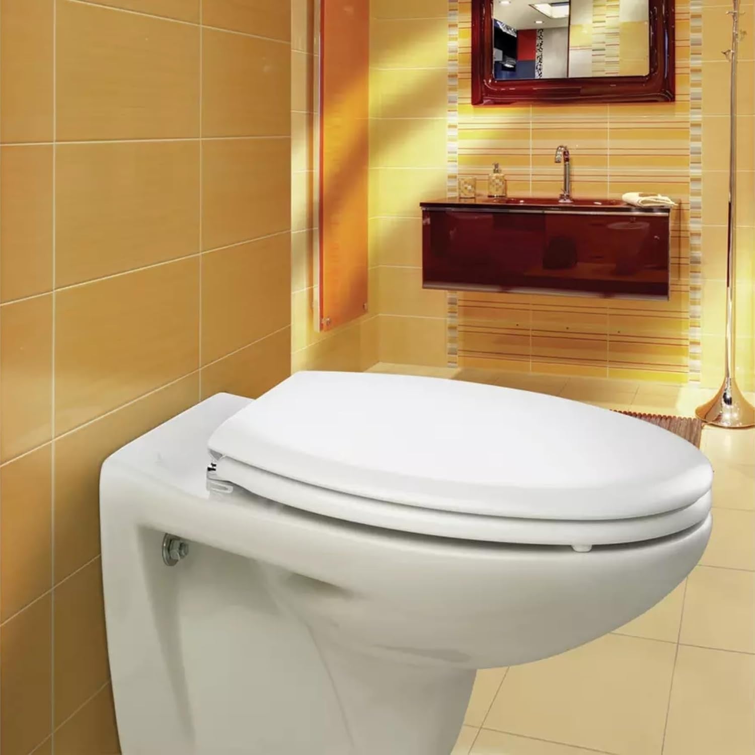 White Soft Close Toilet Seat | Ultra Fix, Adjustable Hinges, Easy Clean