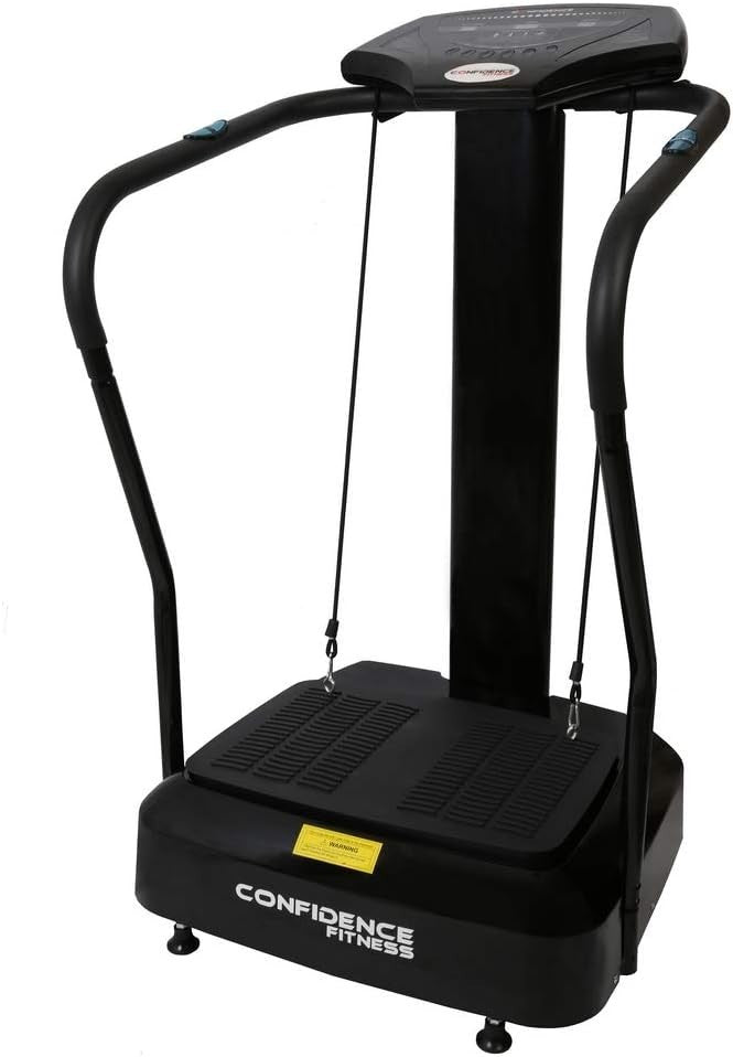 All Black Pro Vibration Plate Exercise Machine Heavy Duty Home Fitness
