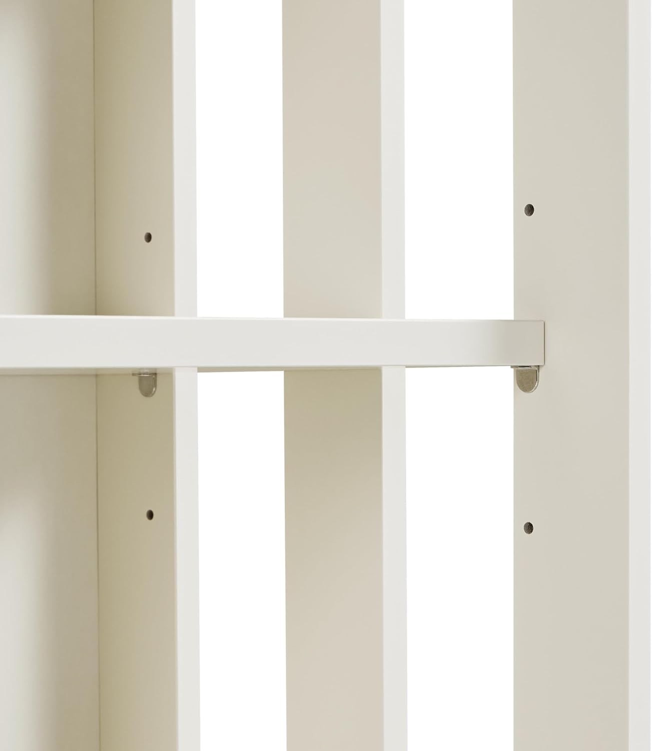 Set of 2 White Sideboard Buffet Cabinets | Sliding Door Storage Units Shelv