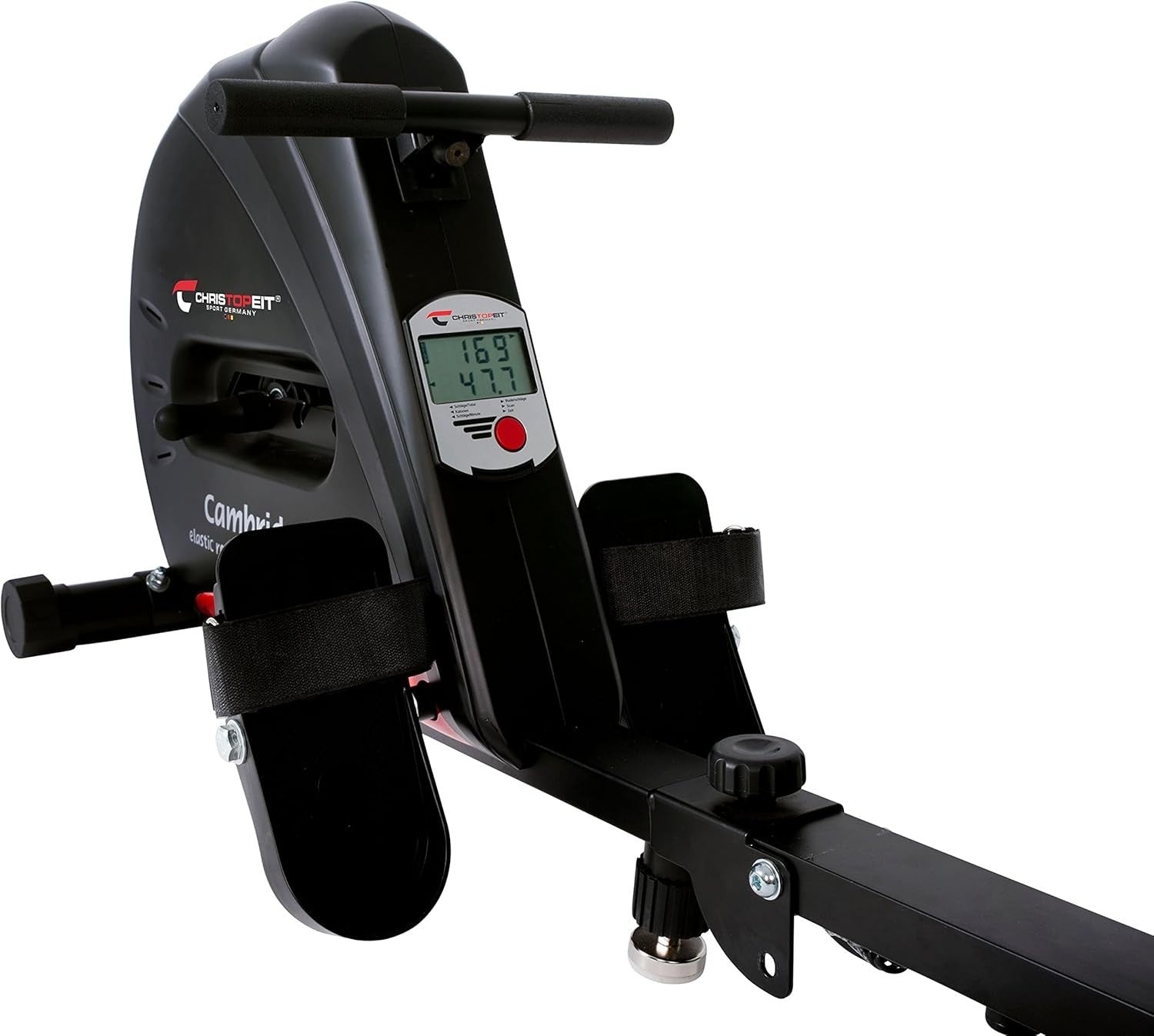 Foldable Rowing Machine Magnetic 4-Level Resistance LCD Home Rower 350LB