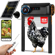Solar Chicken Coop Door with Camera App Remote Night Vision Alarm