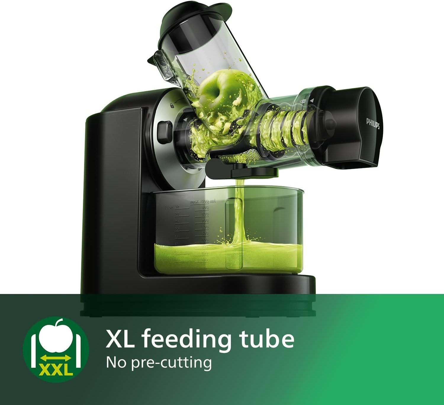 Cold Press Juicer 150W XL Feed Tube 1L Slow Masticating Quick Clean