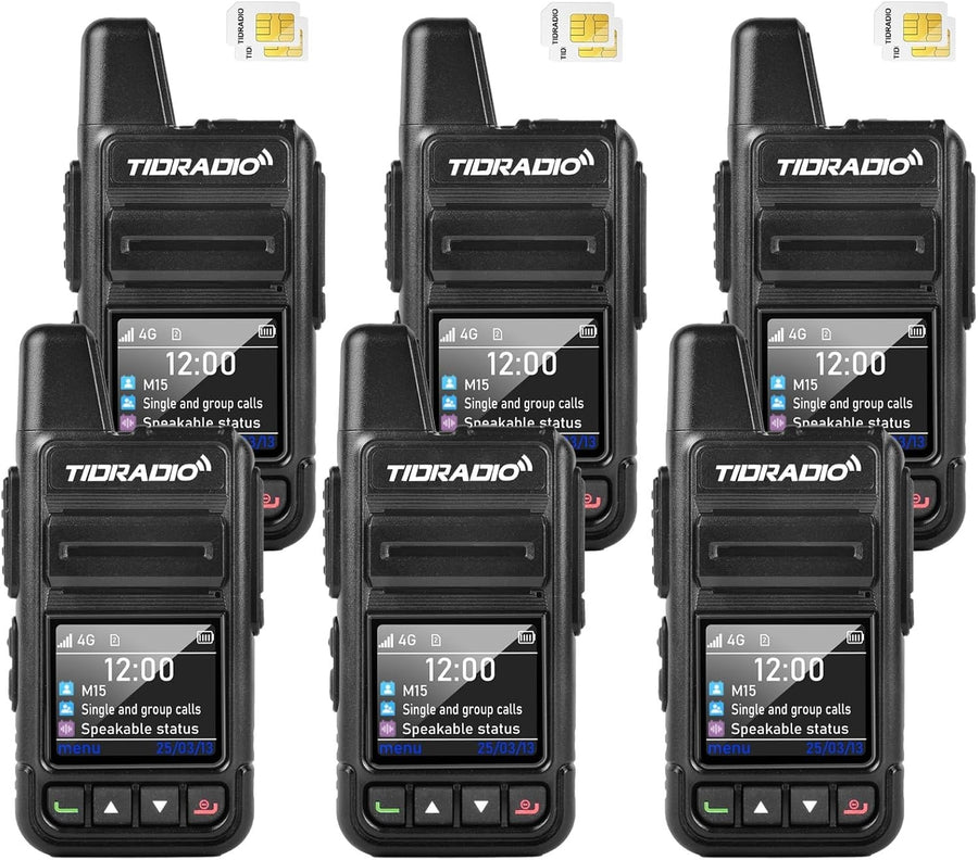 4G LTE POC Walkie Talkies 6 Pack Unlimited Range SIM Data Included