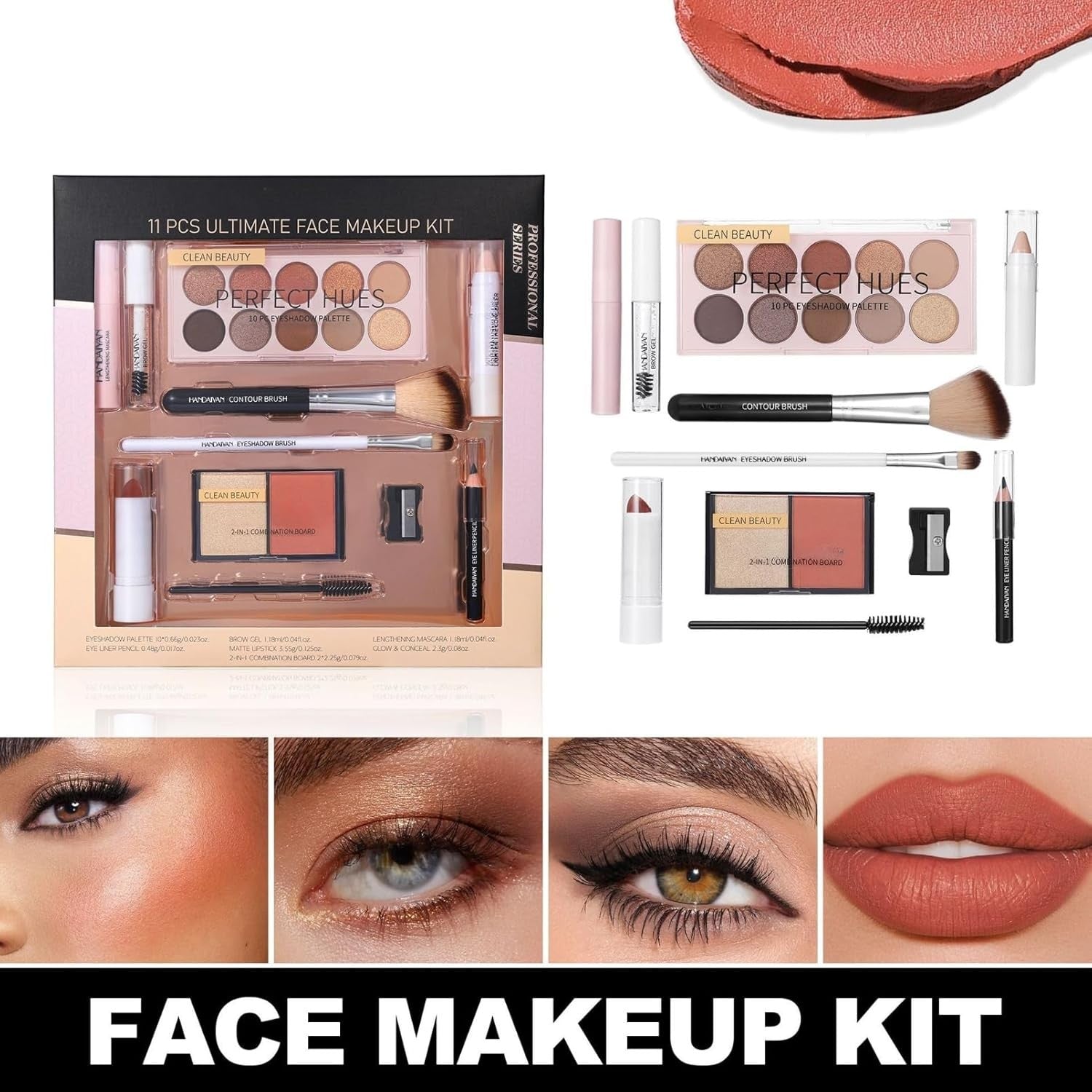 All In One Makeup Kit 11 PCS Set Palette Lipstick