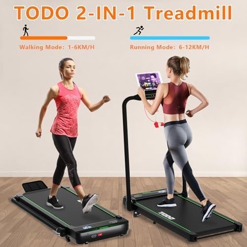 3-in-1 Incline Walking Pad Foldable Treadmill Home Office App LED