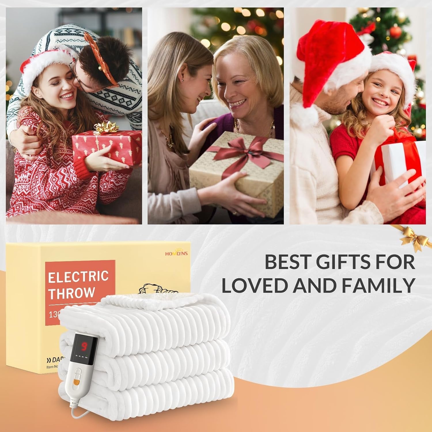 Electric Heated Throw Blanket 160x130cm Fast Heat Timer Soft Sherpa