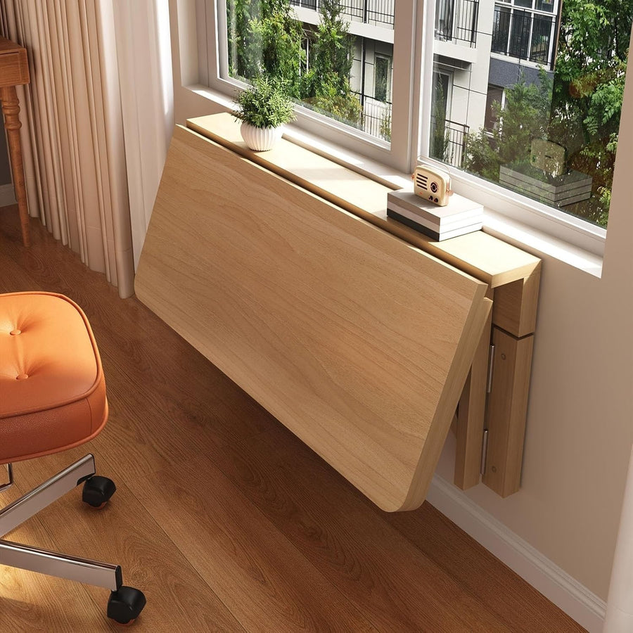 Wall Mounted Folding Table Space Saving Desk for Kitchen Bedroom Office