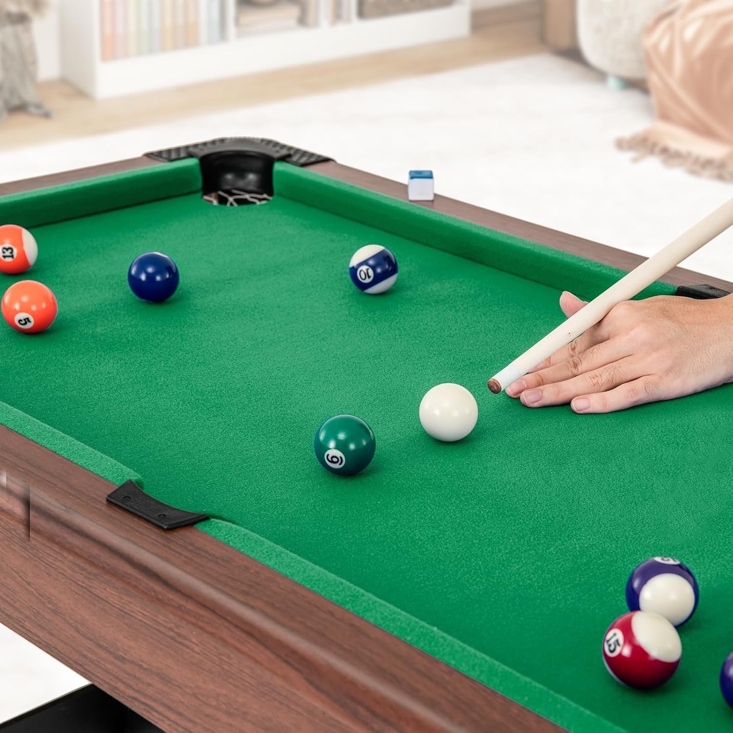 4FT Billiards Pool Snooker Table Set Portable w Cues Balls Accessories