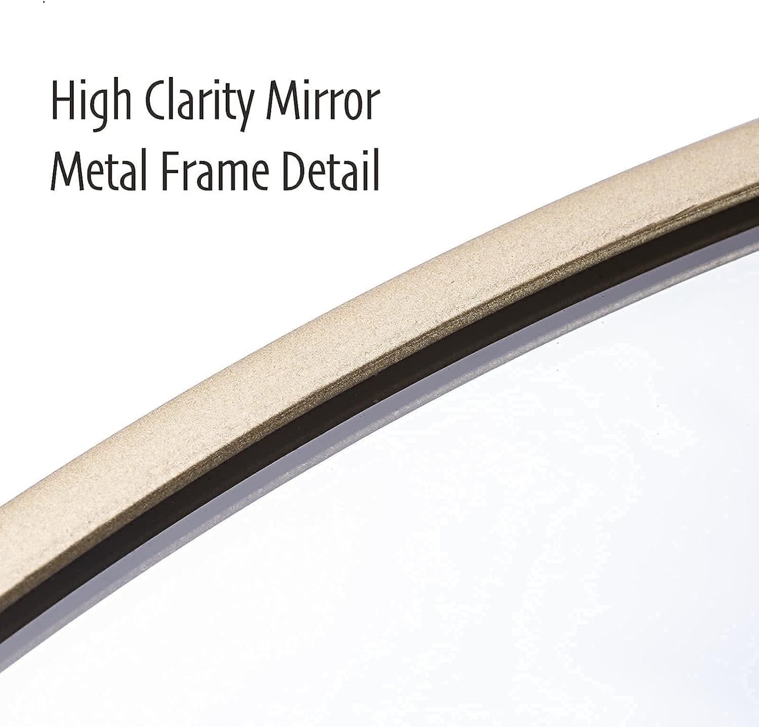 Gold Round Wall Mirror 80cm Metal Frame Bathroom Vanity Entryway Modern