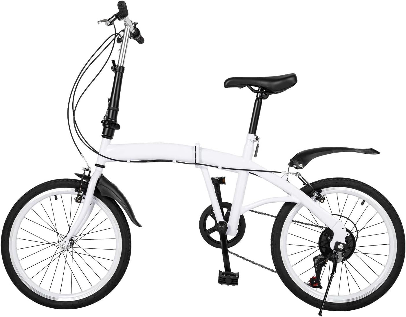 20” Folding Mountain Bike Adult Portable Lightweight 6-Speed City Bicycle