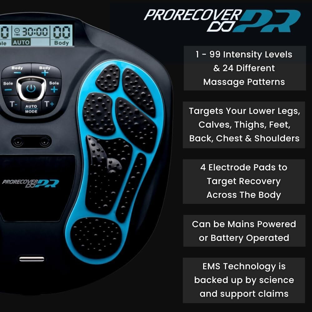 Foot Massager EMS TENS Circulation Booster Pain Relief Legs Recovery