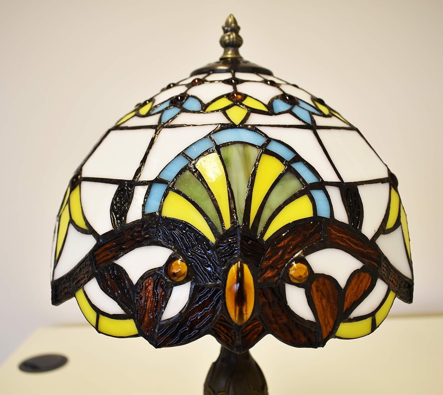 Stained Glass Tiffany Table Lamp Antique Design E27 Bulb Bedroom Desk Light