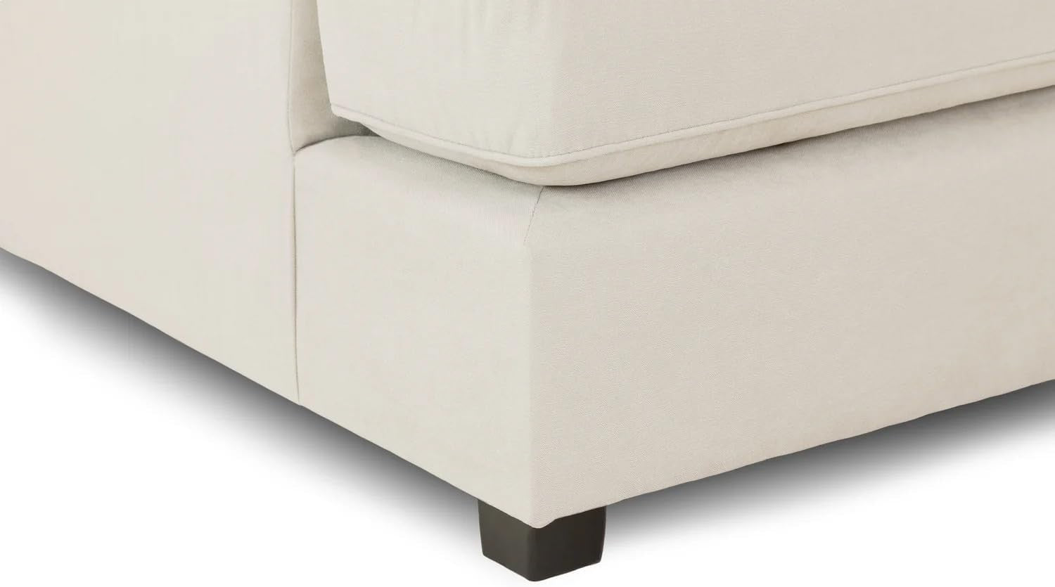 4PC U Shape Sofa with Footstool – Cream  Sectional – 5/6 Seater Modular.