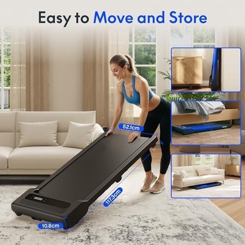Compact Under Desk Walking Pad Treadmill LED Display Remote Control