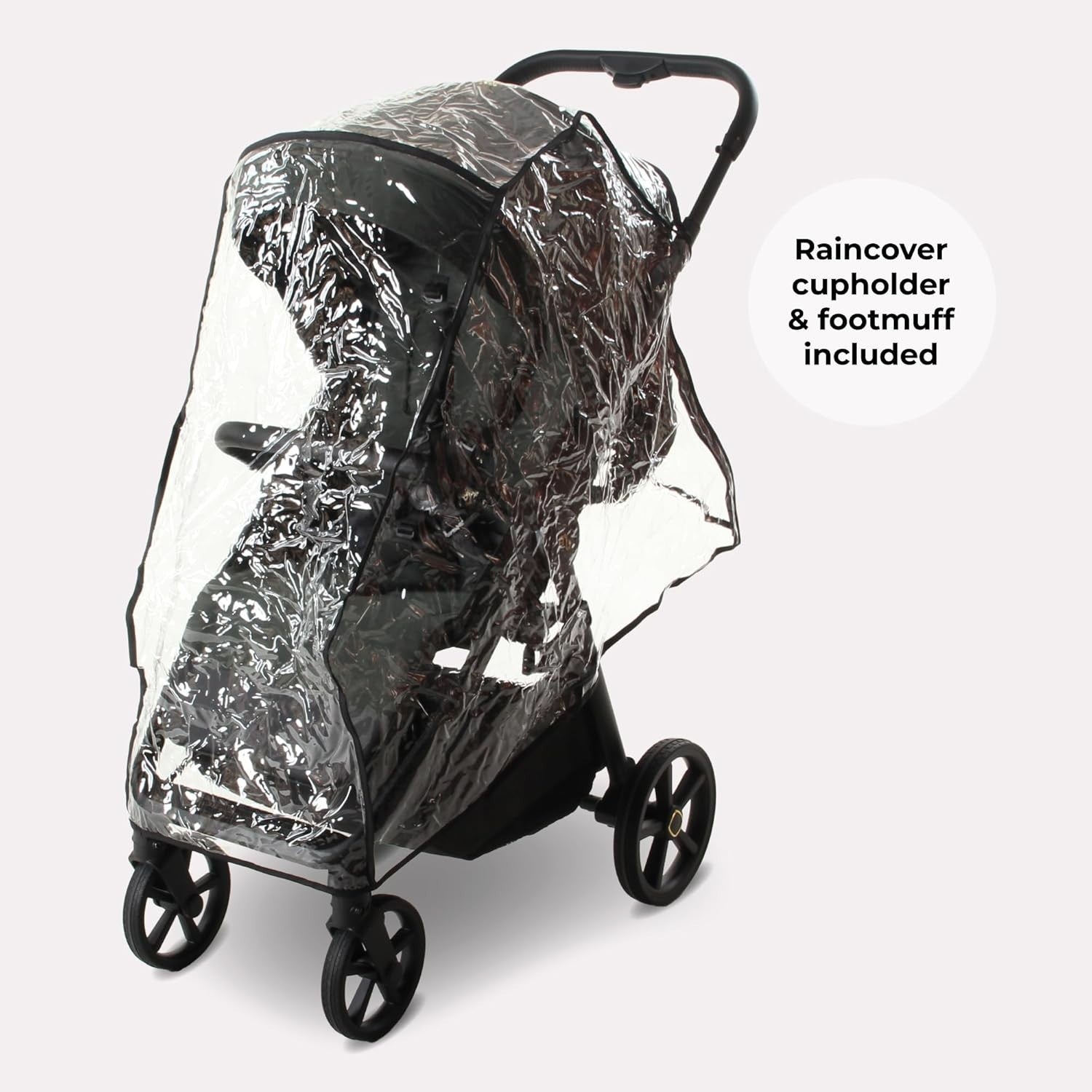 Compact Baby Pushchair Stroller From Birth to 22kg Foldable Black