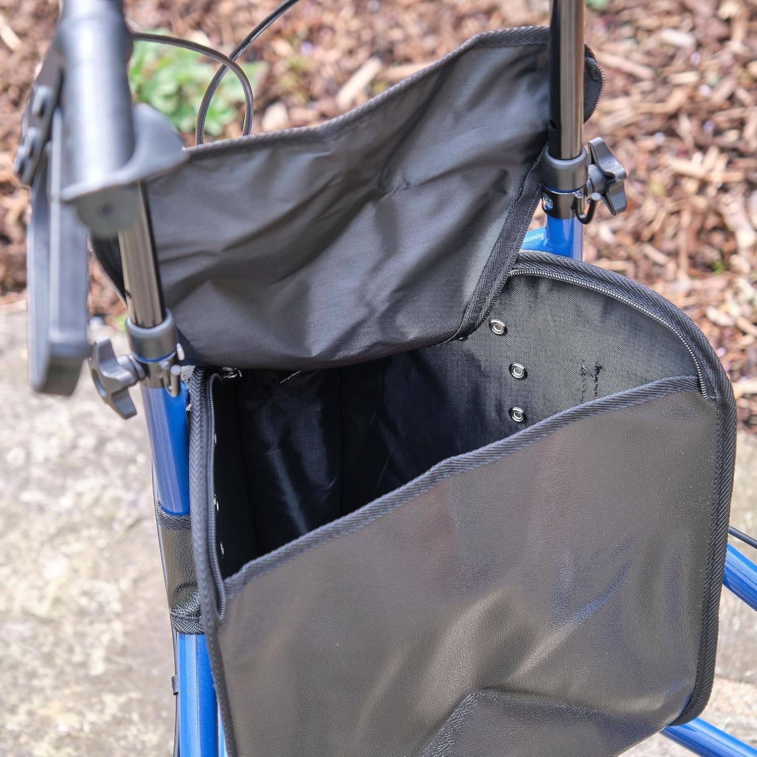 3 Wheel Rollator Walker Lightweight Folding Mobility Aid with Brakes & Bag
