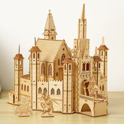 3D Wooden Castle Puzzle Kit – DIY Architecture Model, 234 PCS for Adults