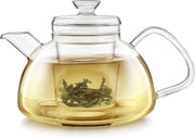 40oz Glass Teapot with Glass Infuser Stovetop Safe Loose Leaf Tea