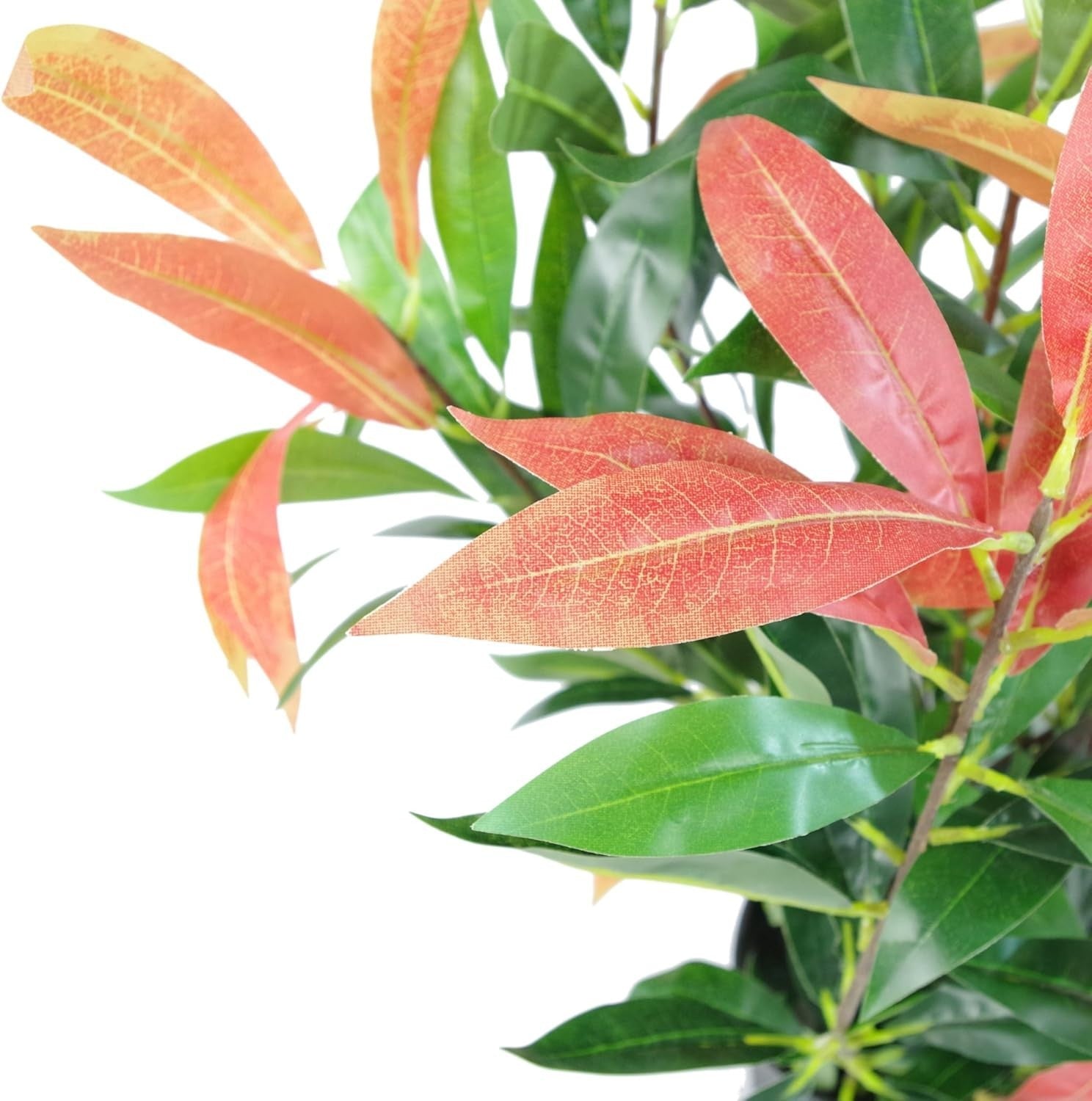80cm Photinia Red Green Ficus Artificial Tree Realistic Indoor Home Decoration