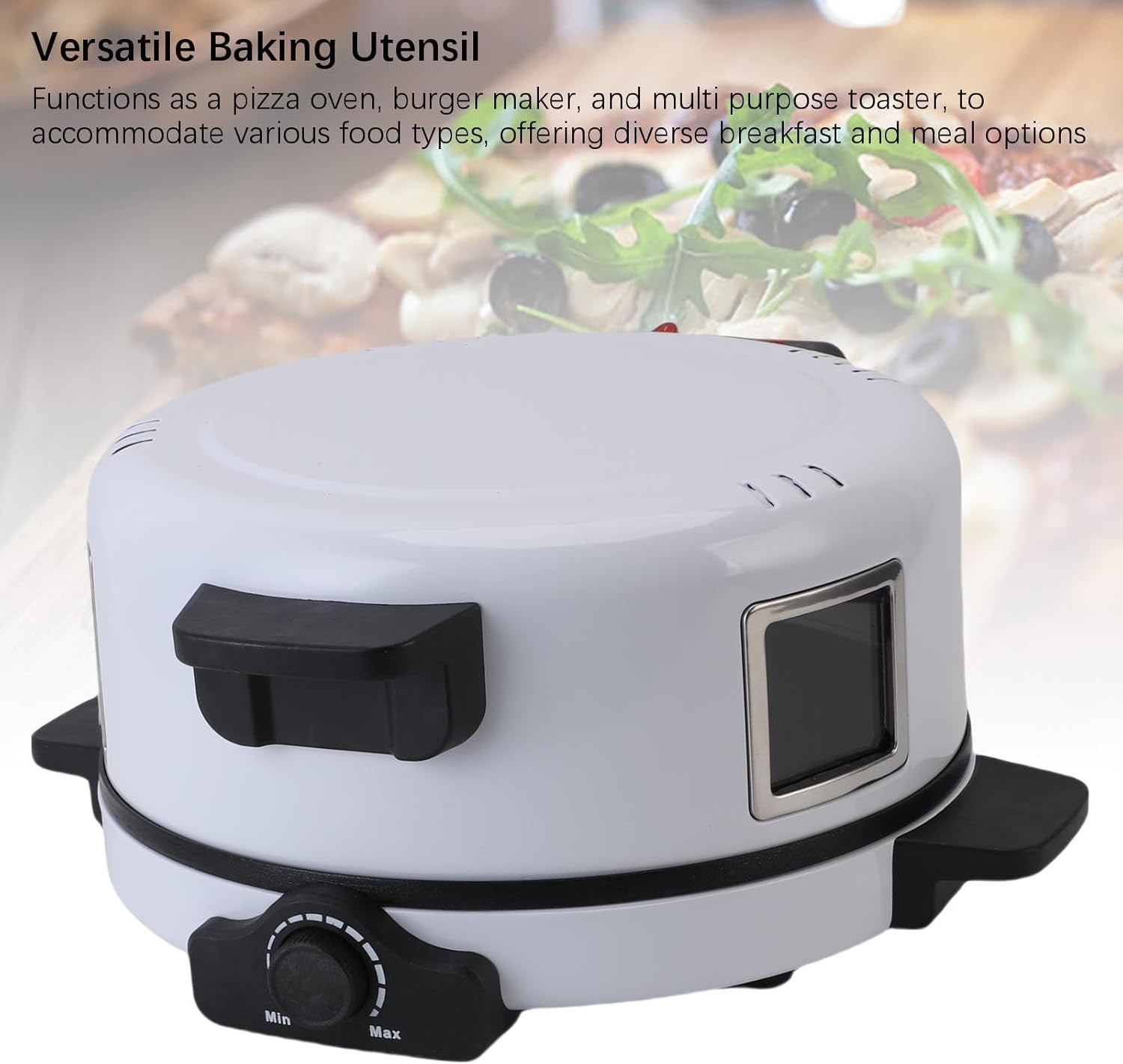 Electric Pizza Oven 2000W | 12" Nonstick Plate 440°C Fast Heat Countertop