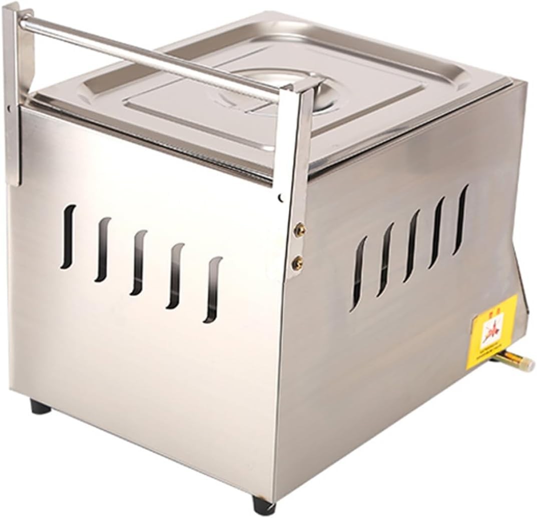 8L Gas Deep Fat Fryer Stainless Steel Countertop LPG Basket Lid