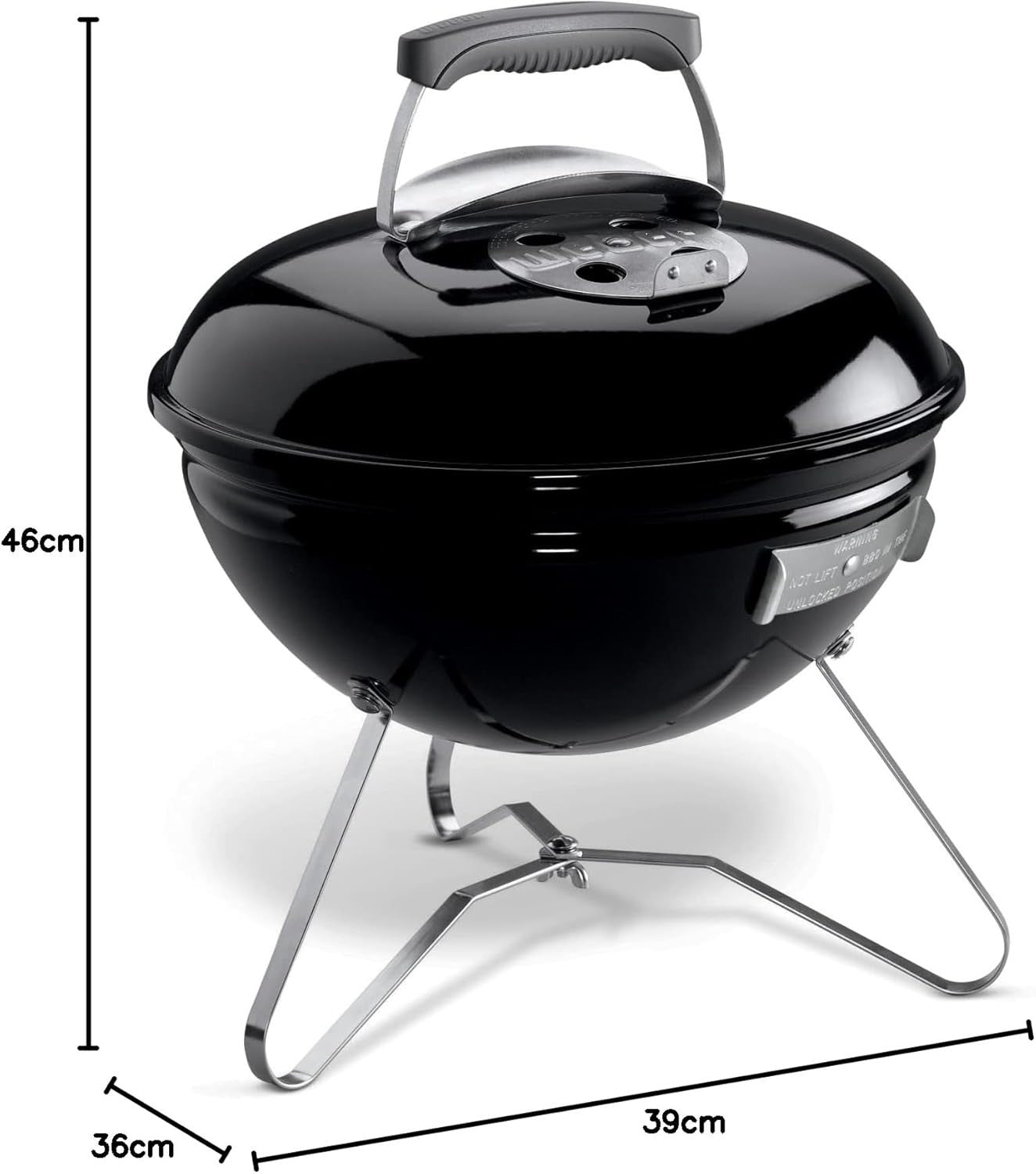 Portable Charcoal BBQ Grill Set 37cm (Pack of 2) Outdoor Garden Camping Picnic