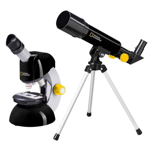50/600 Telescope & Microscope Kit with Tripod LED Light Battery Powered