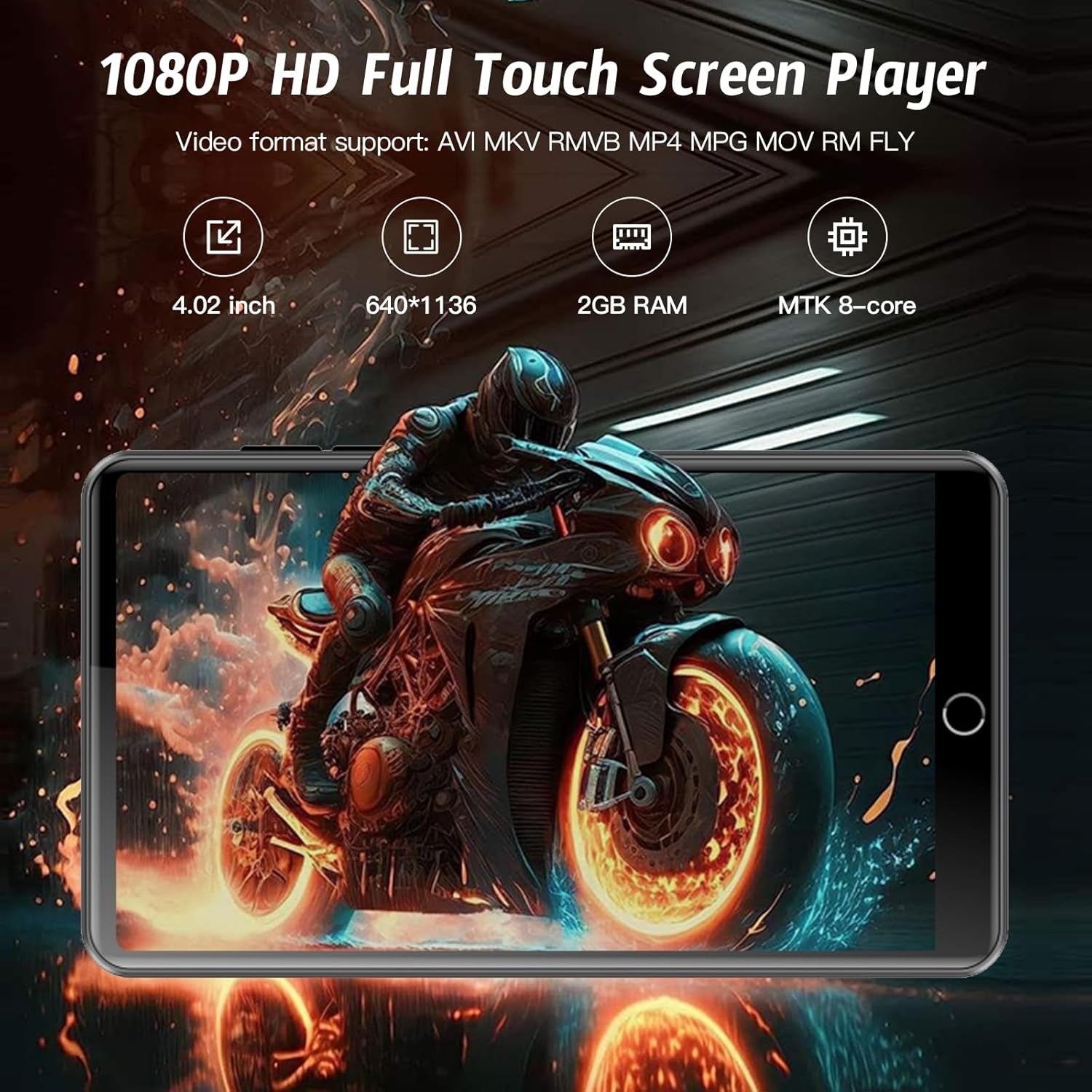 80GB MP3 Player WiFi Bluetooth 4.02" Touch Spotify Camera