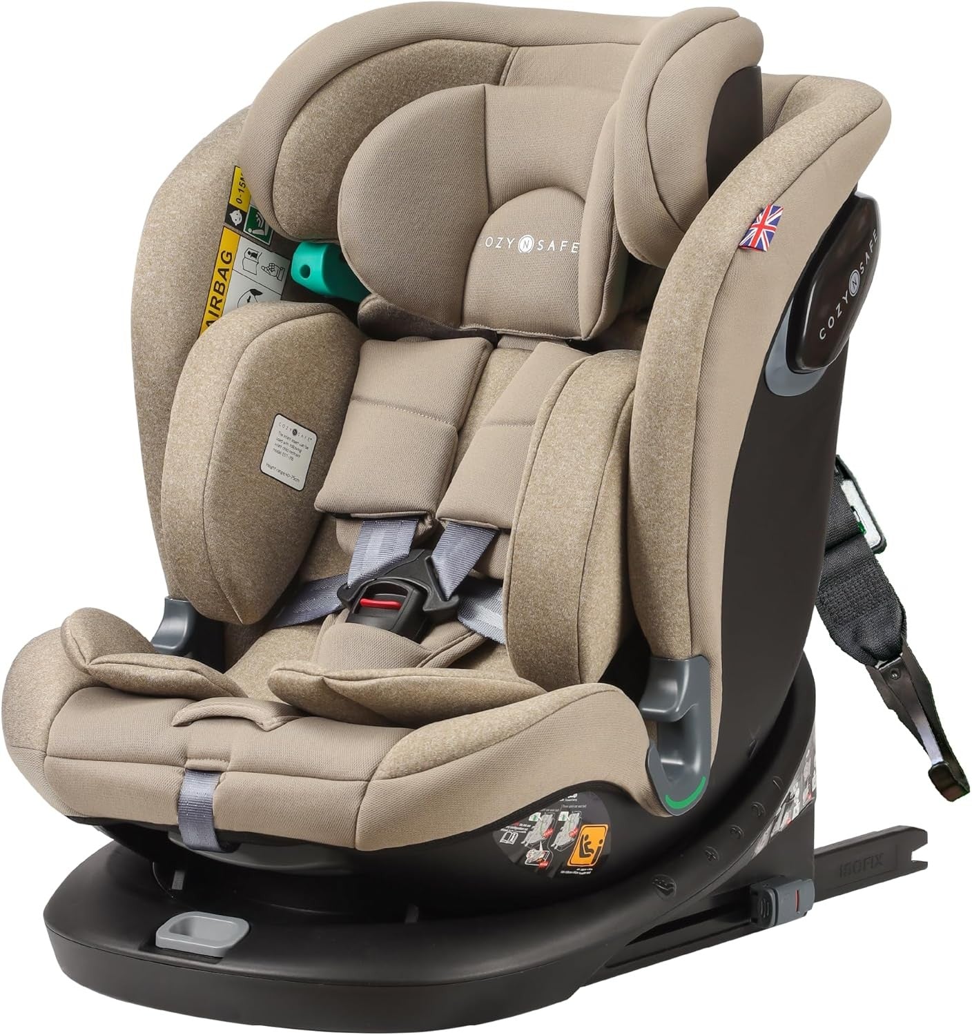 360° Rotating i-Size Child Car Seat ISOFIX 40–150cm All-in-One Safety