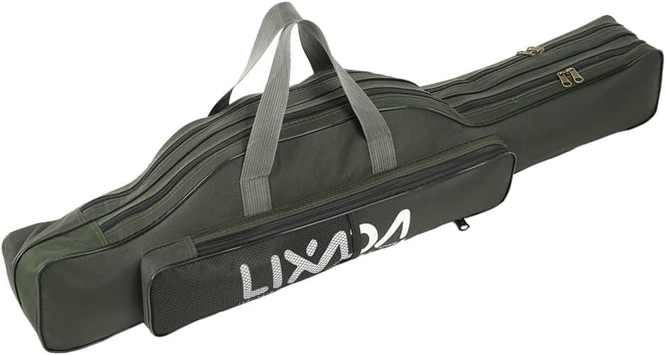 Fishing Rod Reel Carry Bag 100cm Foldable Tackle Storage Case