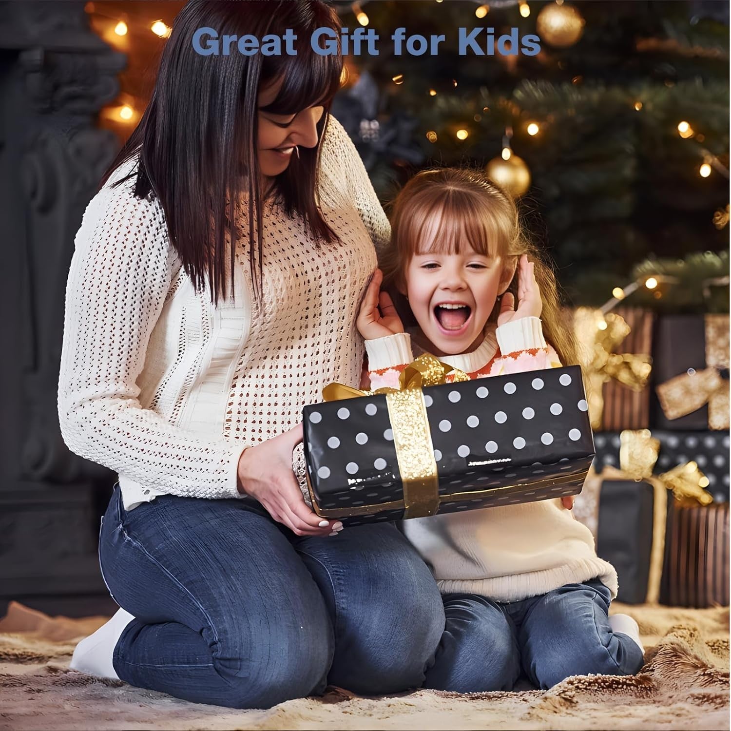 Kids Karaoke Machine 2 Wireless Mics Bluetooth LED Party Speaker
